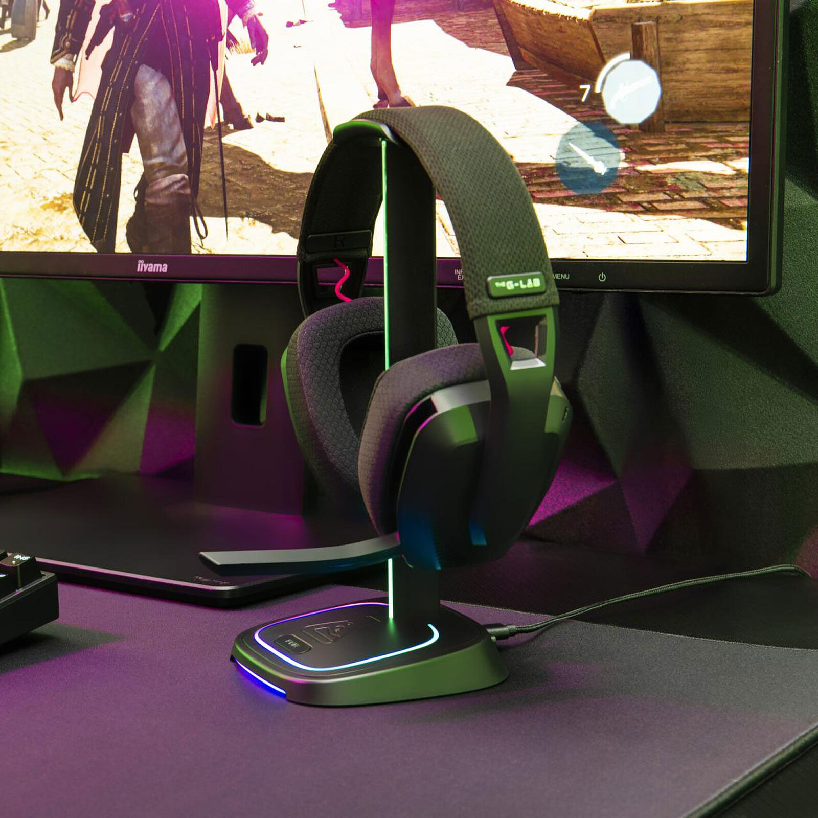 The G-Lab K-Stand Neon RGB (Noir)